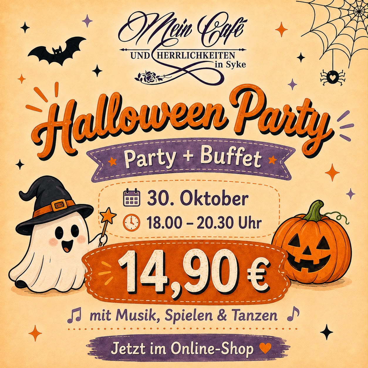 Halloween-Gruselparty und Buffet am 30. Oktober