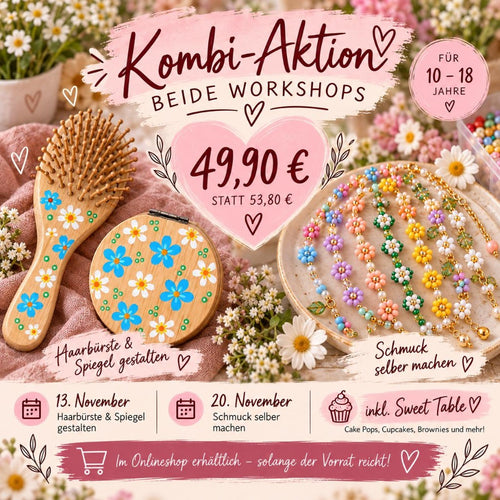 Kombi-Aktion beide Kreativ-Nachmittage, 49,90 Euro statt 53,80 Euro