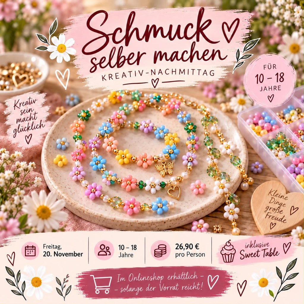 Kreativ-Nachmittag Schmuck selber machen, Freitag 20. November